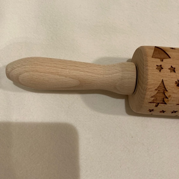 Christmas Tree Rolling Pin Wooden - Picture 8 of 14